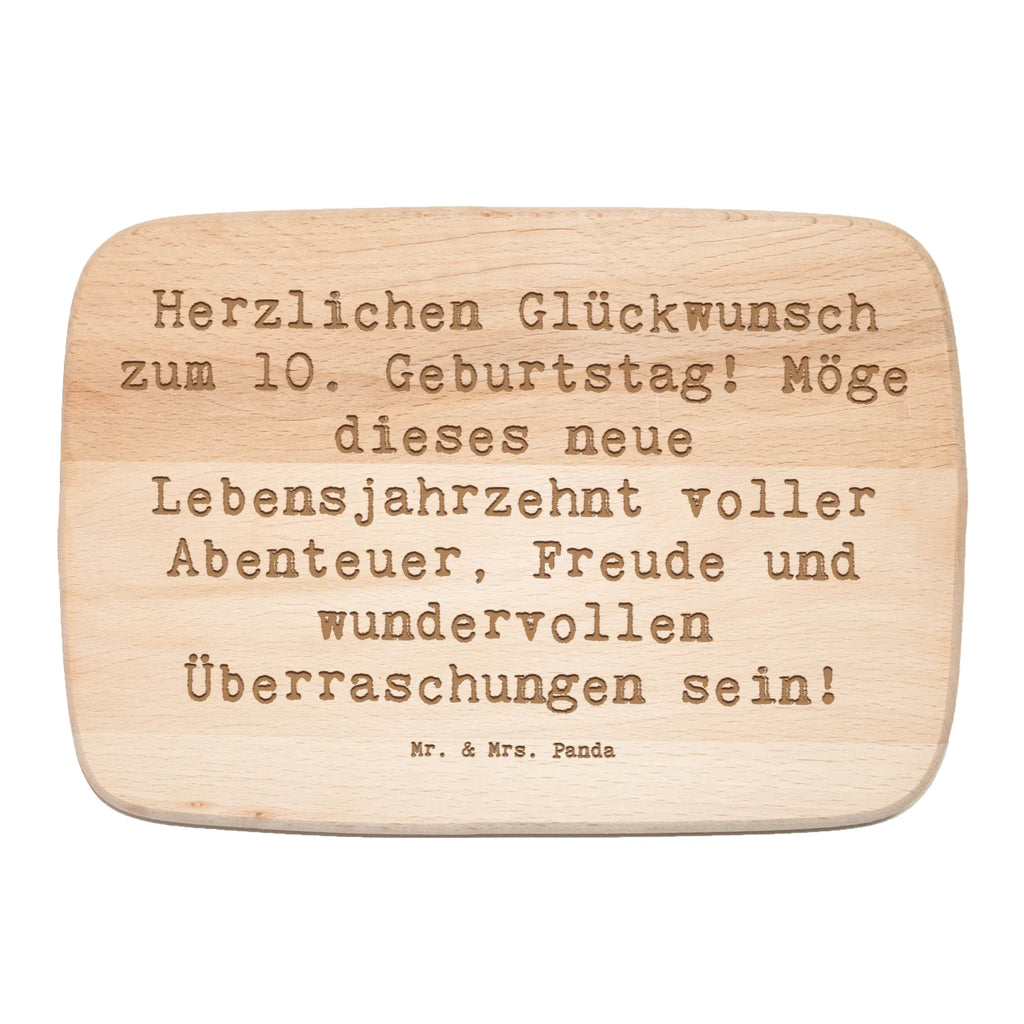 Śniadaniowa deska Przysłowie Herzlichen Glückwunsch zum 10. Geburtstag! Möge dieses neue Lebensjahrzehnt voller Abenteuer, Freude und wundervollen Überraschungen sein! Urodziny, prezent urodzinowy, prezent