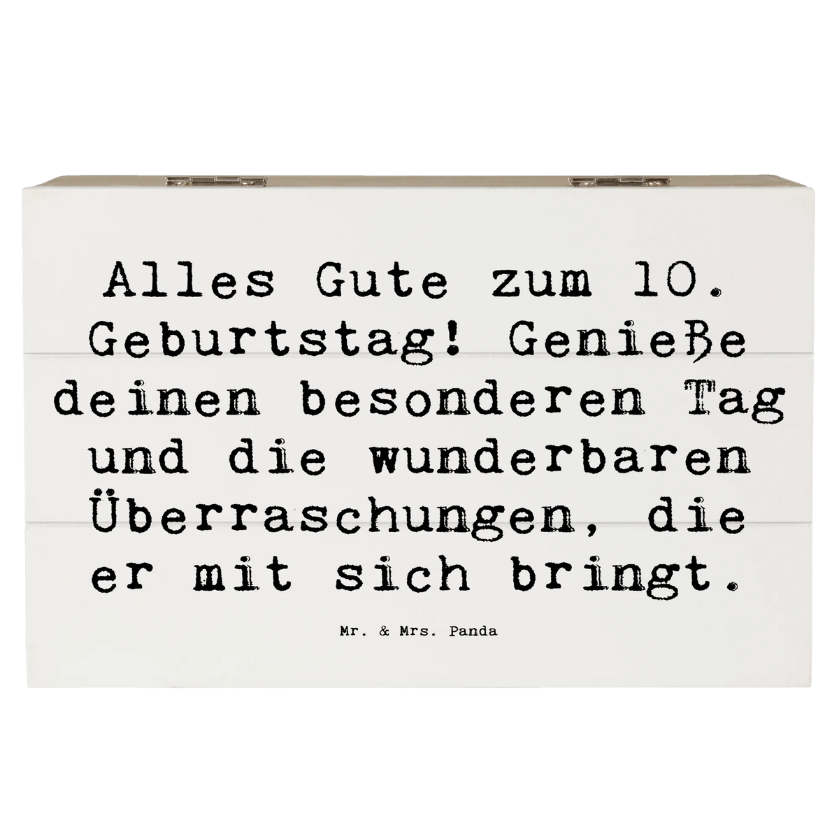Holzkiste Spruch 10. Geburtstag Freude
