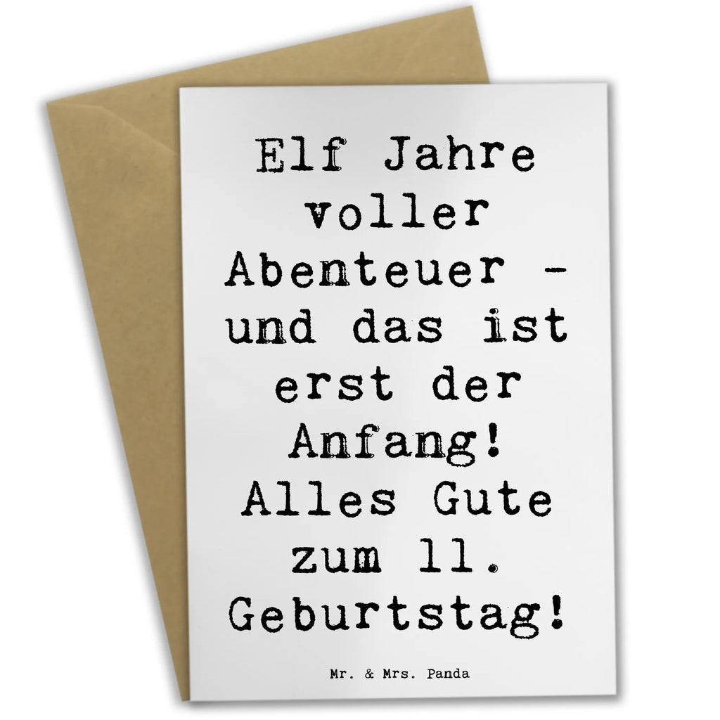 Greetings card Saying Elf Jahre voller Abenteuer - und das ist erst der Anfang! Alles Gute zum 11. Geburtstag! Ansichtskarten, Klappkarte, Hochzeitskarte, Karte, Glückwunschkarte, Geburtstagskarte, Einladungskarte, Grußkarte, Geburtstag, Geburtstagsgeschenk, Geschenk
