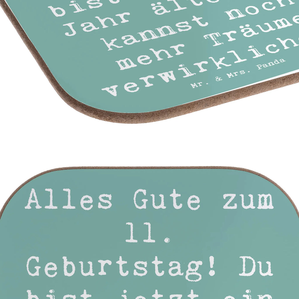 Square coaster Saying Alles Gute zum 11. Geburtstag! Du bist jetzt ein Jahr älter und kannst noch mehr Träume verwirklichen! Untersetzer Design, Korkuntersetzer, Tassen Untersetzer, Getränkeuntersetzer, Untersetzer Holz, Holzuntersetzer, Glasuntersetzer, Untersetzer aus Holz, Untersetzer, Untersetzer für Gläser, Bierdeckel, Untersetzer Gläser, Geburtstag, Geburtstagsgeschenk, Geschenk