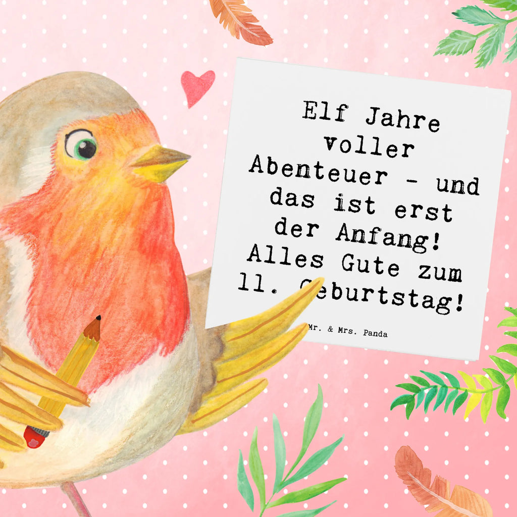 Deluxe Card Saying Elf Jahre voller Abenteuer - und das ist erst der Anfang! Alles Gute zum 11. Geburtstag! Karte, Hochwertige Grußkarte, Einladungskarte, Hochwertige Klappkarte, Klappkarte, Grußkarte, Geburtstagskarte, Hochzeitskarte, Glückwunschkarte, Geburtstag, Geburtstagsgeschenk, Geschenk