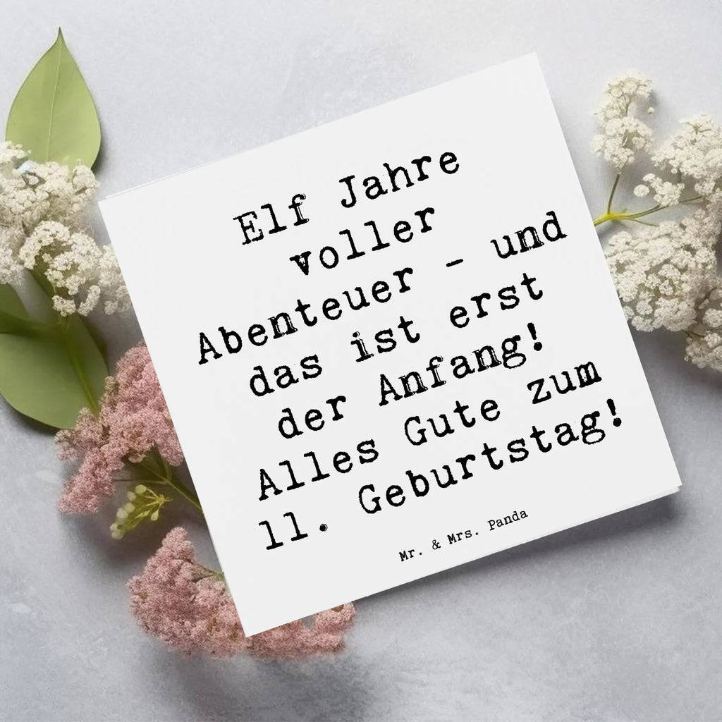 Deluxe Card Saying Elf Jahre voller Abenteuer - und das ist erst der Anfang! Alles Gute zum 11. Geburtstag! Karte, Hochwertige Grußkarte, Einladungskarte, Hochwertige Klappkarte, Klappkarte, Grußkarte, Geburtstagskarte, Hochzeitskarte, Glückwunschkarte, Geburtstag, Geburtstagsgeschenk, Geschenk