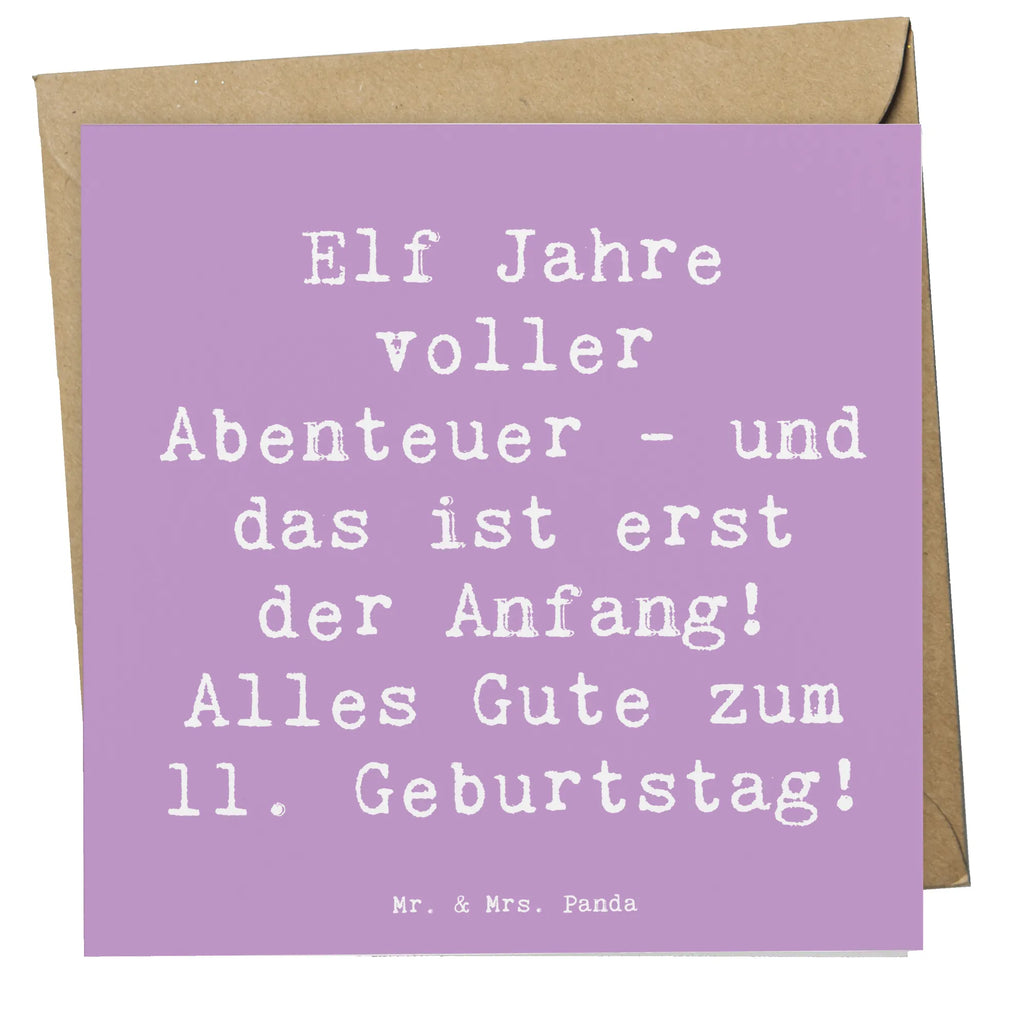 Deluxe Card Saying Elf Jahre voller Abenteuer - und das ist erst der Anfang! Alles Gute zum 11. Geburtstag! Karte, Hochwertige Grußkarte, Einladungskarte, Hochwertige Klappkarte, Klappkarte, Grußkarte, Geburtstagskarte, Hochzeitskarte, Glückwunschkarte, Geburtstag, Geburtstagsgeschenk, Geschenk