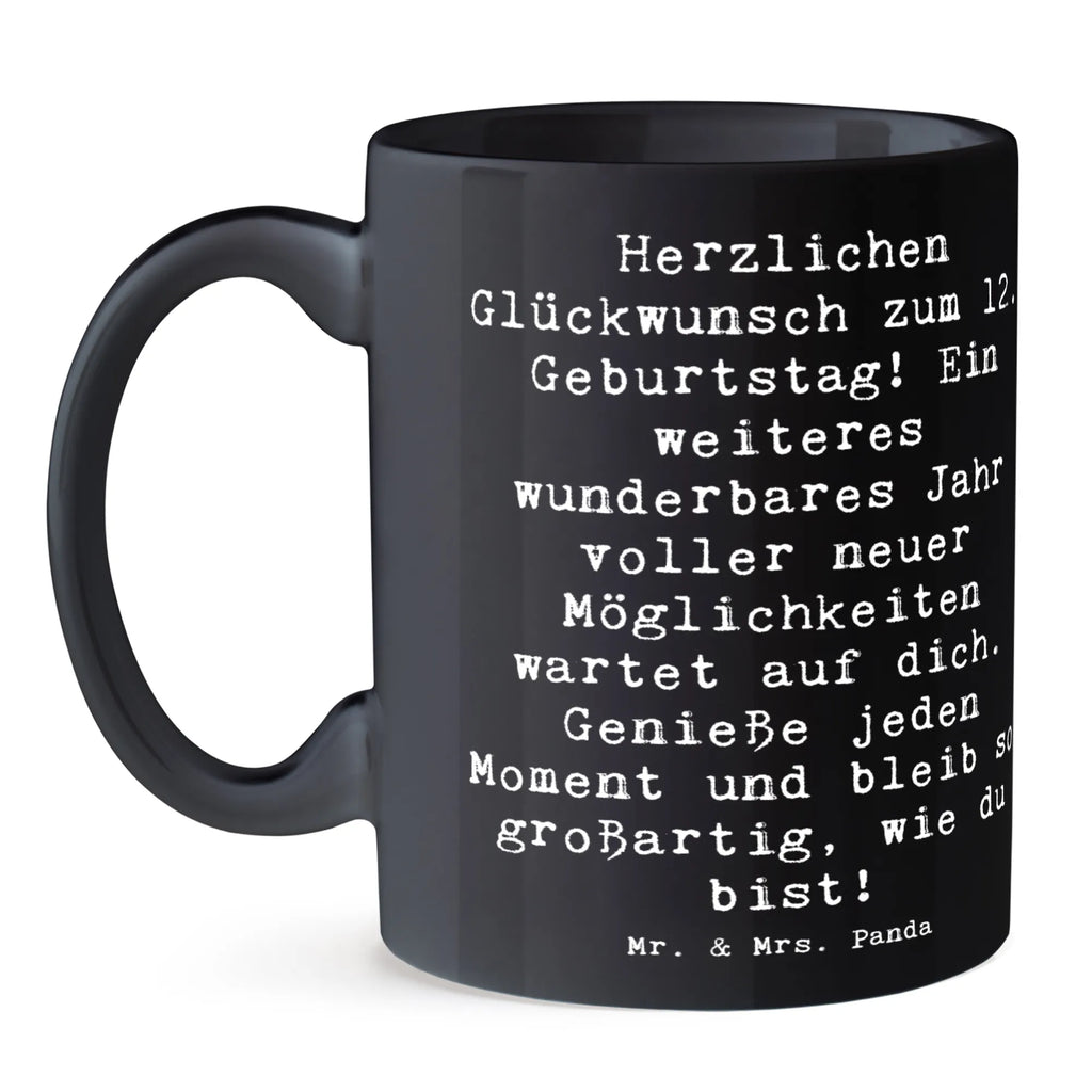 Tasse Spruch 12. Geburtstag Glück Geschenktasse, Bürotasse, Keramiktasse, Porzellantasse, Teetasse, Tasse mit Zitaten, Tasse, Tasse mit Motiven, Kaffeetasse, Geburtstag, Geburtstagsgeschenk, Geschenk
