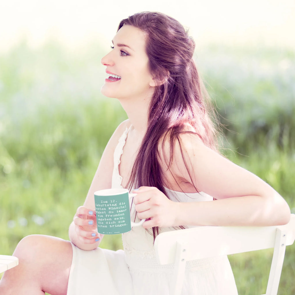 Tasse Spruch 12. Geburtstag Wünsche Bürotasse, Teetasse, Tasse mit Zitaten, Tasse mit Motiven, Keramiktasse, Porzellantasse, Kaffeetasse, Tasse, Geschenktasse, Geburtstag, Geburtstagsgeschenk, Geschenk