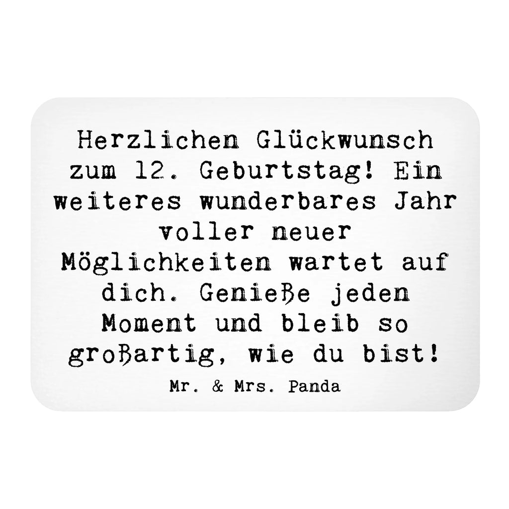 Magnet Spruch 12. Geburtstag Glück Kühlschrank Dekoration, Motivmagnete, Pinnwandmagnet, Whiteboard Magnet, Dekomagnet, Kühlschrankmagnet, Notiz Magnet, Souvenir Magnet, Geburtstag, Geburtstagsgeschenk, Geschenk