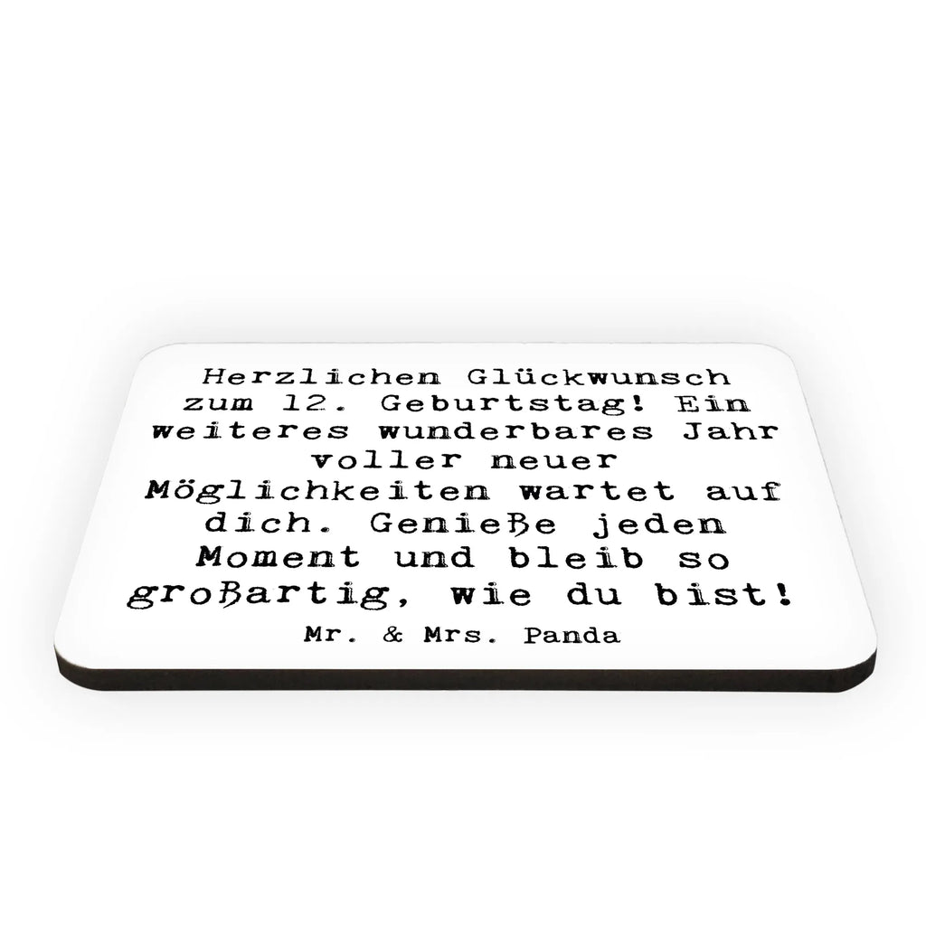 Magnet Spruch 12. Geburtstag Glück Kühlschrank Dekoration, Motivmagnete, Pinnwandmagnet, Whiteboard Magnet, Dekomagnet, Kühlschrankmagnet, Notiz Magnet, Souvenir Magnet, Geburtstag, Geburtstagsgeschenk, Geschenk