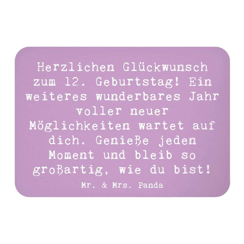 Magnet Spruch 12. Geburtstag Glück Kühlschrank Dekoration, Motivmagnete, Pinnwandmagnet, Whiteboard Magnet, Dekomagnet, Kühlschrankmagnet, Notiz Magnet, Souvenir Magnet, Geburtstag, Geburtstagsgeschenk, Geschenk