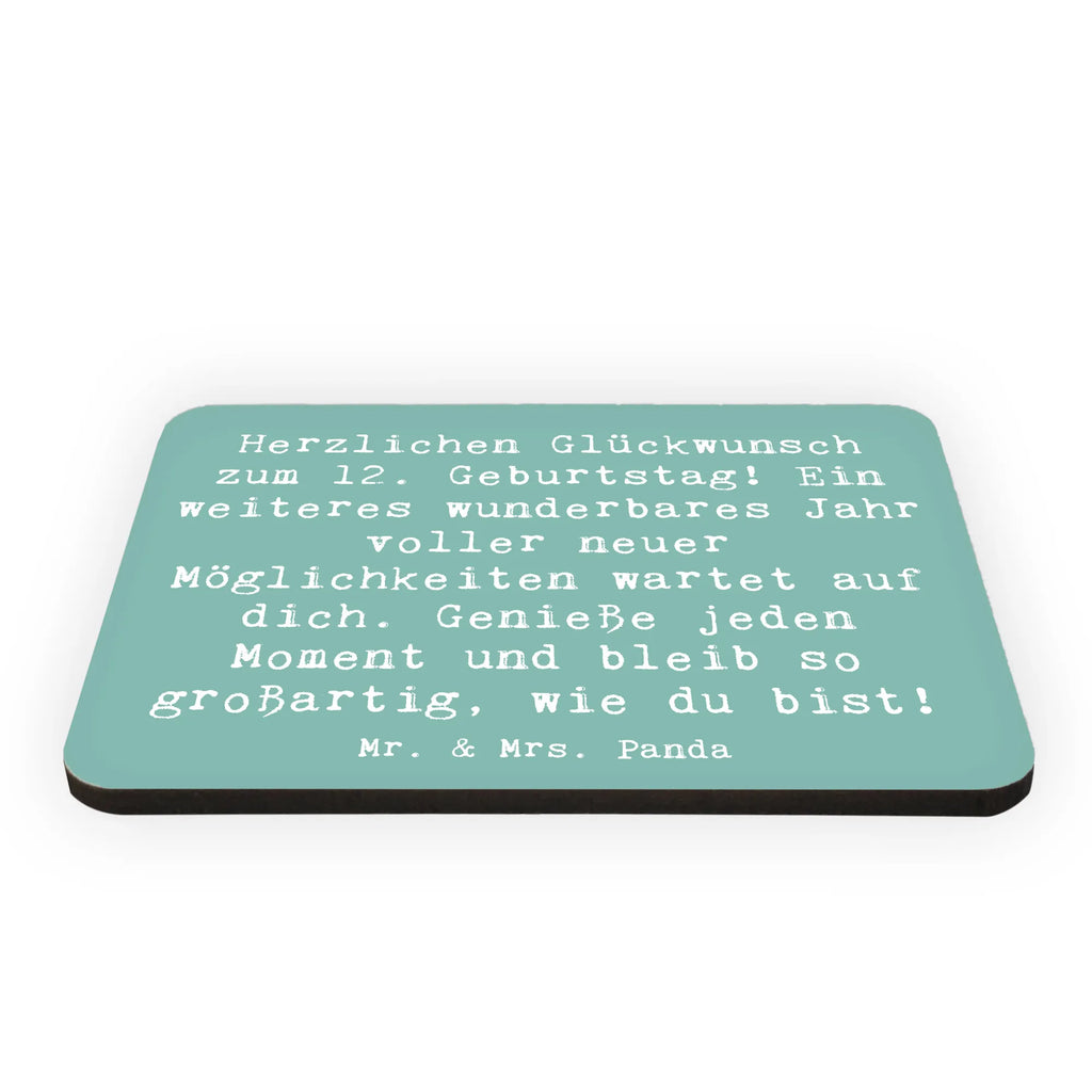 Magnet Spruch 12. Geburtstag Glück Kühlschrank Dekoration, Motivmagnete, Pinnwandmagnet, Whiteboard Magnet, Dekomagnet, Kühlschrankmagnet, Notiz Magnet, Souvenir Magnet, Geburtstag, Geburtstagsgeschenk, Geschenk