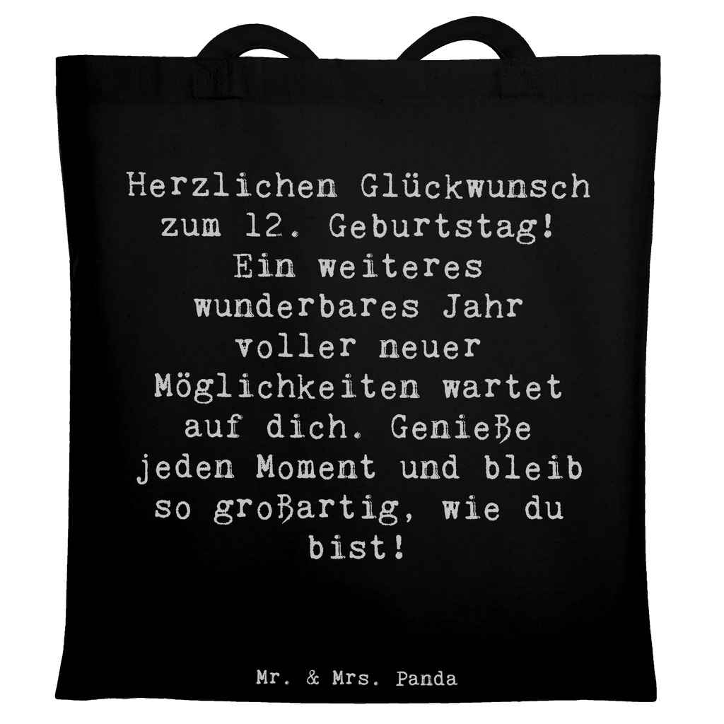 Tragetasche Spruch 12. Geburtstag Glück Schultertasche, Einkaufstasche, Badetasche, Strandtasche, Tasche, Beutel, Jutetasche, Stoffbeutel, Einkaufstüte, Umhängetasche, Tragetasche, Shopper, Jutebeutel, Beuteltasche, Stofftasche, Laptoptasche, Geburtstag, Geburtstagsgeschenk, Geschenk