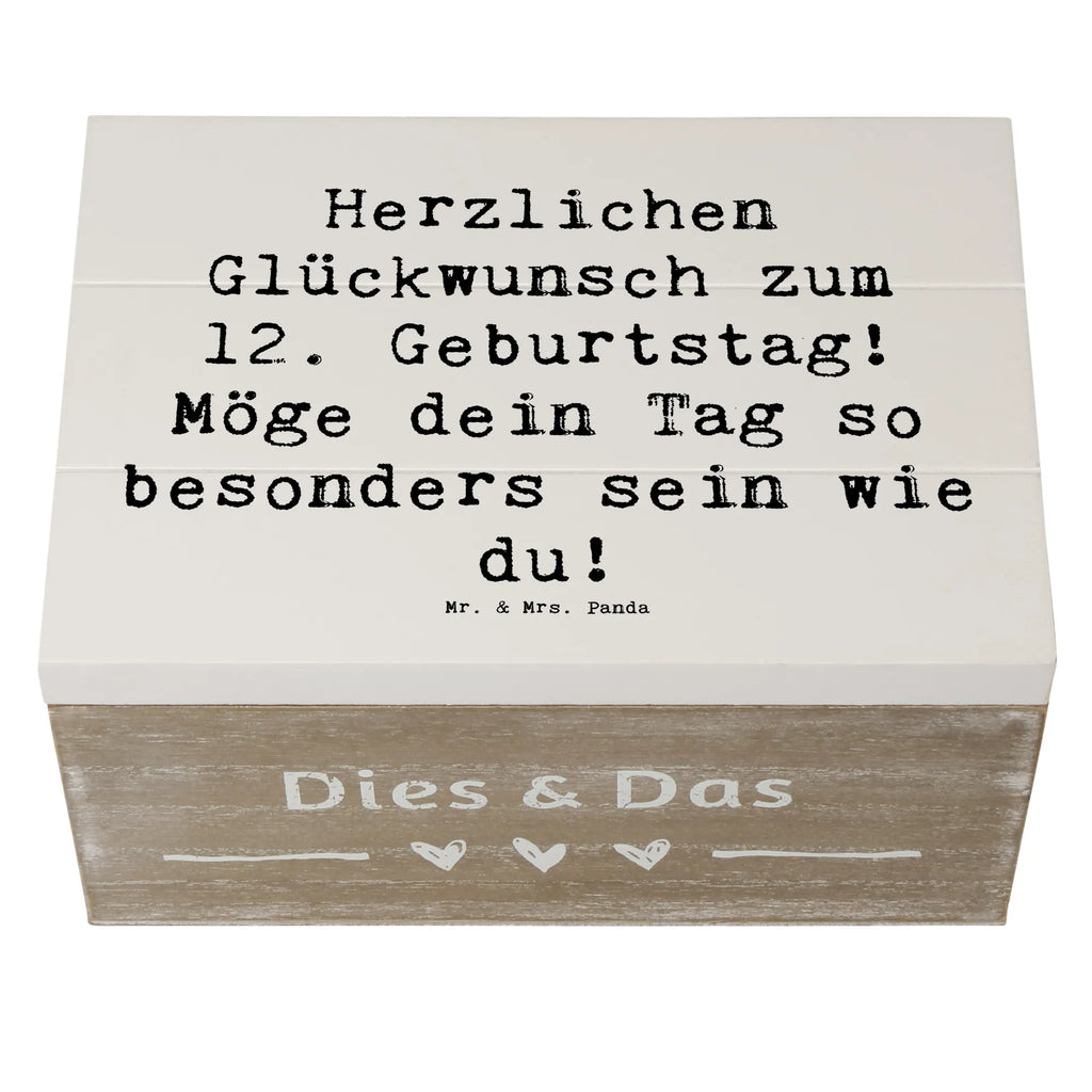 Holzkiste Spruch 12. Geburtstag Truhe, Geschenkdose, XXL, Erinnerungsbox, Kiste, Aufbewahrungsbox, Schatzkiste, Holzkiste, Dekokiste, Geschenkbox, Erinnerungskiste, Schatulle, Geburtstag, Geburtstagsgeschenk, Geschenk