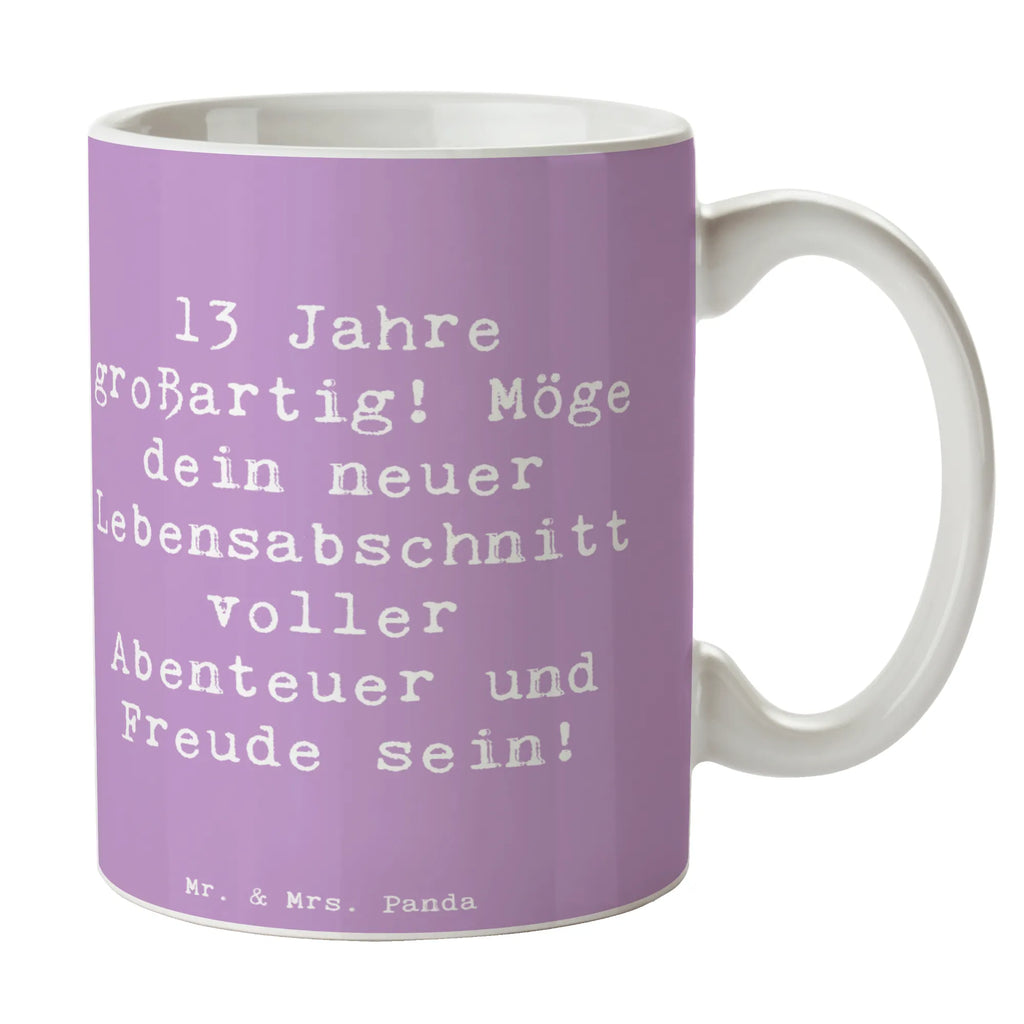 Tasse Spruch 13. Geburtstag Freude Tasse, Porzellantasse, Geschenktasse, Keramiktasse, Tasse mit Motiven, Kaffeetasse, Bürotasse, Teetasse, Tasse mit Zitaten, Geburtstag, Geburtstagsgeschenk, Geschenk