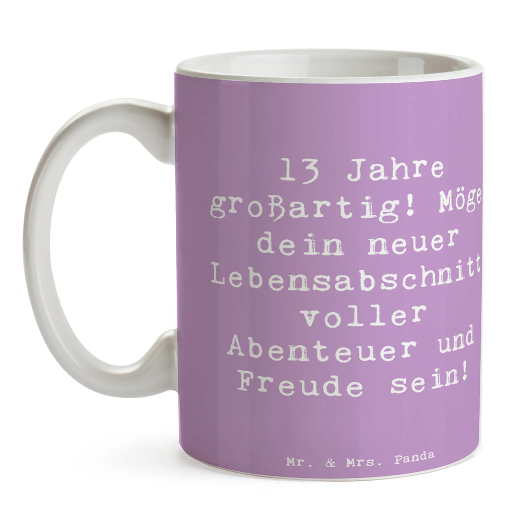 Tasse Spruch 13. Geburtstag Freude Tasse, Porzellantasse, Geschenktasse, Keramiktasse, Tasse mit Motiven, Kaffeetasse, Bürotasse, Teetasse, Tasse mit Zitaten, Geburtstag, Geburtstagsgeschenk, Geschenk
