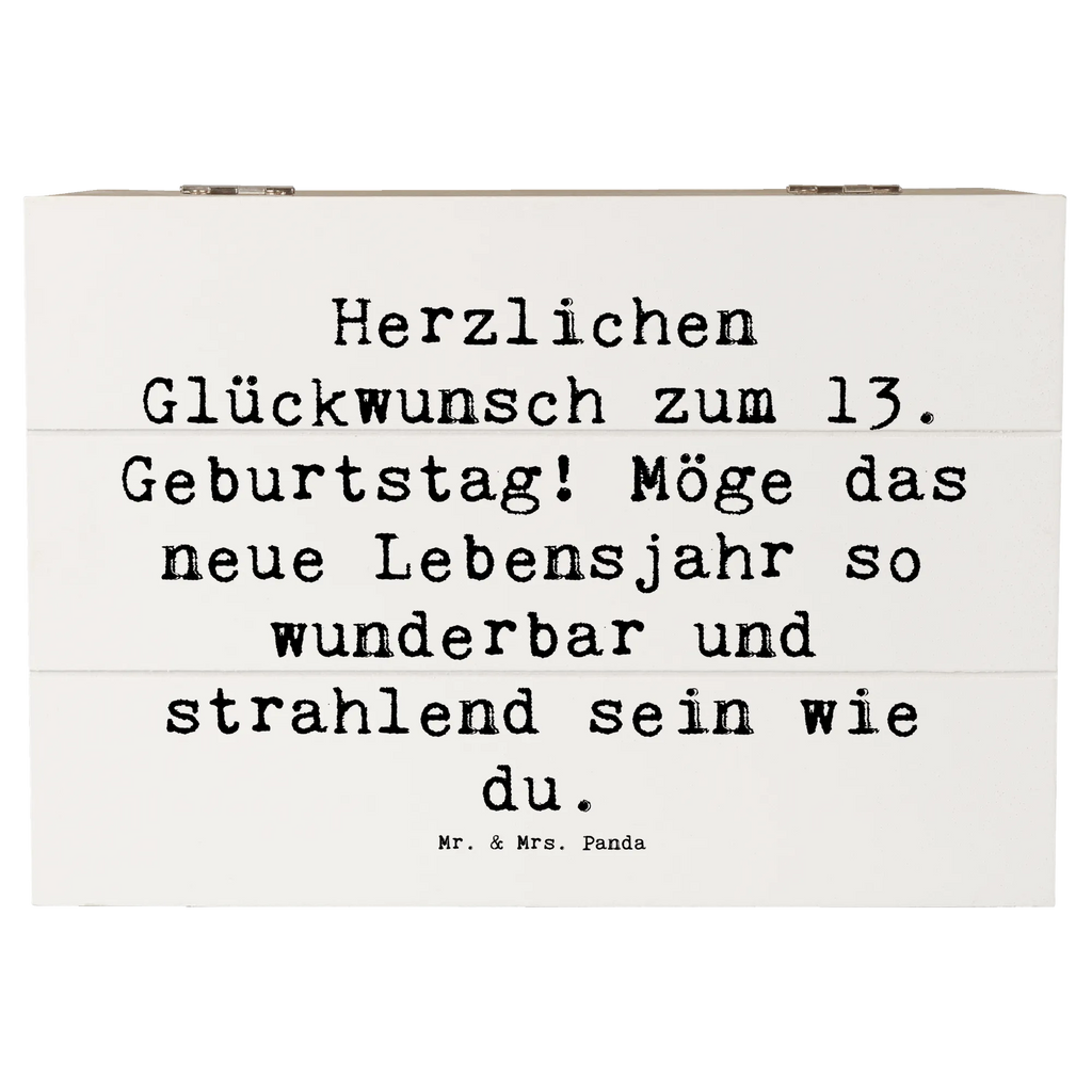 Holzkiste Spruch 13. Geburtstag Erinnerungsbox, Geschenkbox, Geschenkdose, Aufbewahrungsbox, XXL, Schatzkiste, Dekokiste, Holzkiste, Truhe, Erinnerungskiste, Schatulle, Kiste, Geburtstag, Geburtstagsgeschenk, Geschenk
