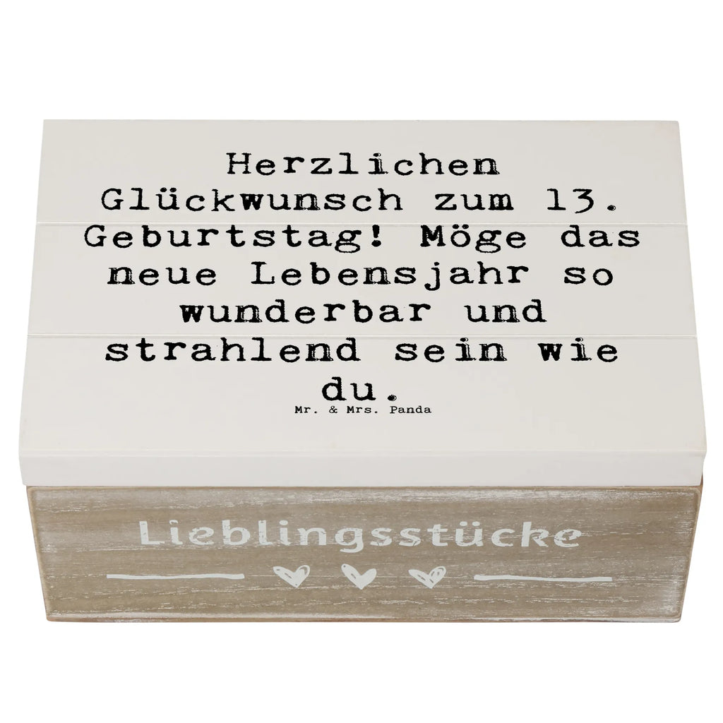 Holzkiste Spruch 13. Geburtstag Erinnerungsbox, Geschenkbox, Geschenkdose, Aufbewahrungsbox, XXL, Schatzkiste, Dekokiste, Holzkiste, Truhe, Erinnerungskiste, Schatulle, Kiste, Geburtstag, Geburtstagsgeschenk, Geschenk