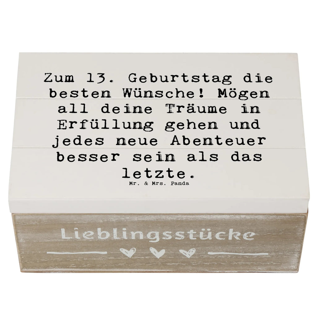 Holzkiste Spruch 13. Geburtstag Wünsche Geschenkbox, Kiste, Erinnerungsbox, Aufbewahrungsbox, Holzkiste, Dekokiste, Schatzkiste, Truhe, XXL, Schatulle, Geschenkdose, Erinnerungskiste, Geburtstag, Geburtstagsgeschenk, Geschenk