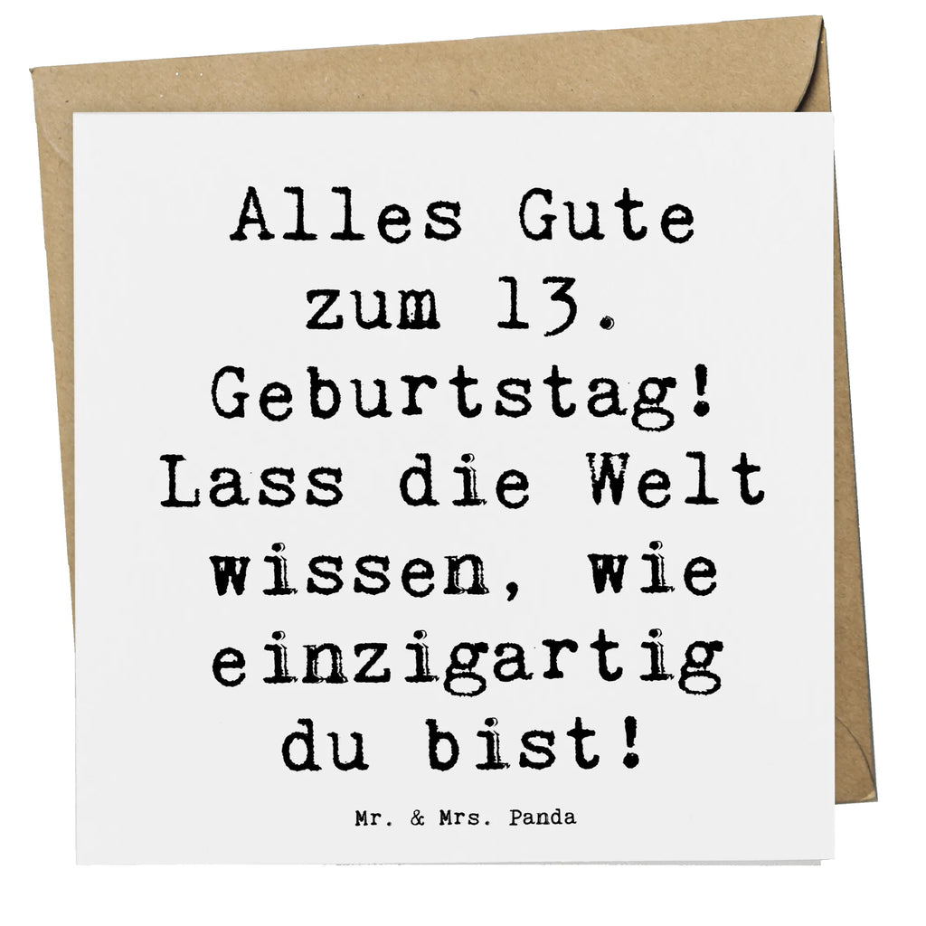 Deluxe Karte Spruch 13. Geburtstag Glückwunschkarte, Klappkarte, Karte, Hochwertige Grußkarte, Grußkarte, Hochzeitskarte, Hochwertige Klappkarte, Geburtstagskarte, Einladungskarte, Geburtstag, Geburtstagsgeschenk, Geschenk