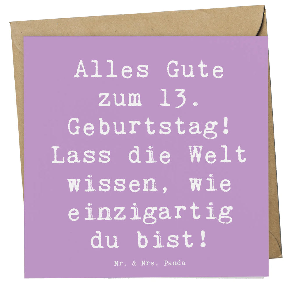 Deluxe Karte Spruch 13. Geburtstag Glückwunschkarte, Klappkarte, Karte, Hochwertige Grußkarte, Grußkarte, Hochzeitskarte, Hochwertige Klappkarte, Geburtstagskarte, Einladungskarte, Geburtstag, Geburtstagsgeschenk, Geschenk