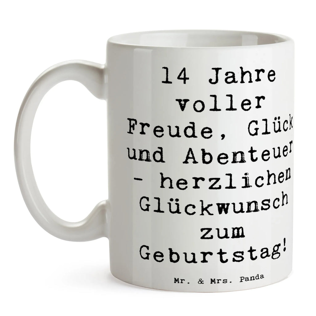 Tasse Spruch 14. Geburtstag Freude Kaffeetasse, Geschenktasse, Porzellantasse, Tasse mit Zitaten, Teetasse, Keramiktasse, Tasse mit Motiven, Tasse, Bürotasse, Geburtstag, Geburtstagsgeschenk, Geschenk