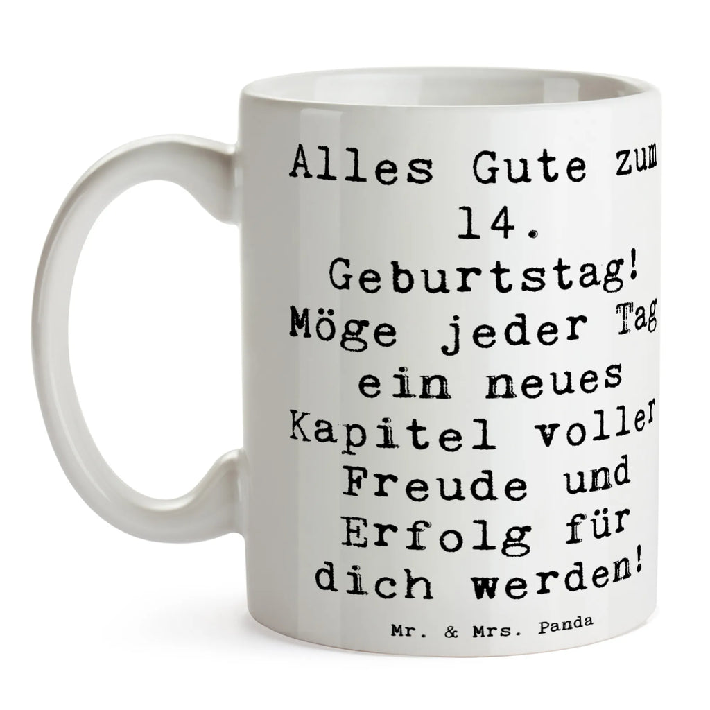 Tasse 14. Geburtstag Tasse mit Zitaten, Tasse mit Motiven, Tasse, Geschenktasse, Bürotasse, Porzellantasse, Keramiktasse, Teetasse, Kaffeetasse, Geburtstag, Geburtstagsgeschenk, Geschenk