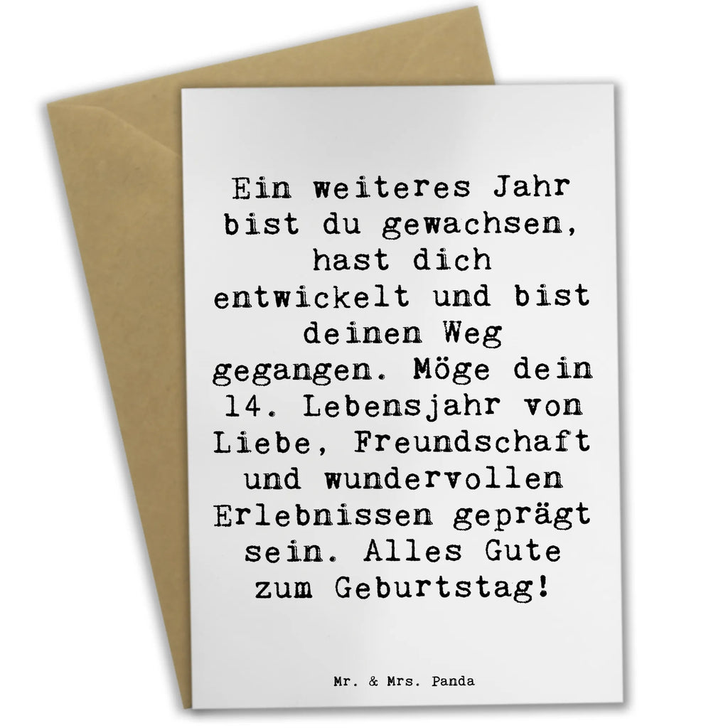 Grußkarte Spruch 14. Geburtstag Klappkarte, Ansichtskarten, Glückwunschkarte, Karte, Hochzeitskarte, Einladungskarte, Grußkarte, Geburtstagskarte, Geburtstag, Geburtstagsgeschenk, Geschenk