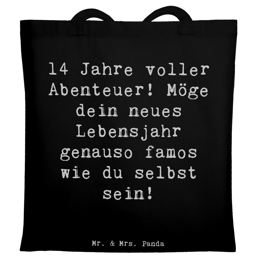 Tragetasche Spruch 14. Geburtstag Abenteuer Einkaufstüte, Strandtasche, Umhängetasche, Tasche, Laptoptasche, Stoffbeutel, Einkaufstasche, Schultertasche, Badetasche, Stofftasche, Tragetasche, Beutel, Shopper, Beuteltasche, Jutebeutel, Jutetasche, Geburtstag, Geburtstagsgeschenk, Geschenk