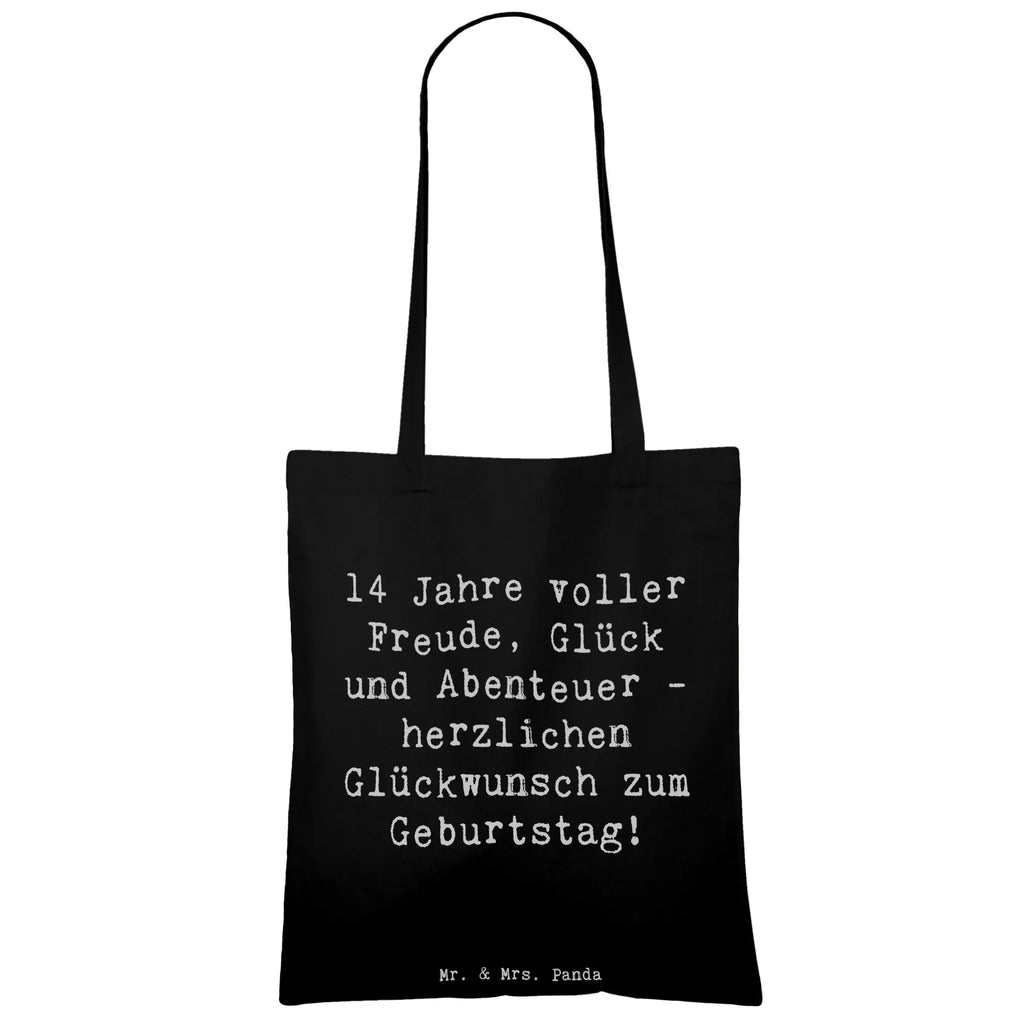 Tragetasche Spruch 14. Geburtstag Freude Beutel, Tragetasche, Beuteltasche, Jutebeutel, Stoffbeutel, Einkaufstüte, Schultertasche, Badetasche, Einkaufstasche, Tasche, Jutetasche, Laptoptasche, Strandtasche, Stofftasche, Umhängetasche, Shopper, Geburtstag, Geburtstagsgeschenk, Geschenk