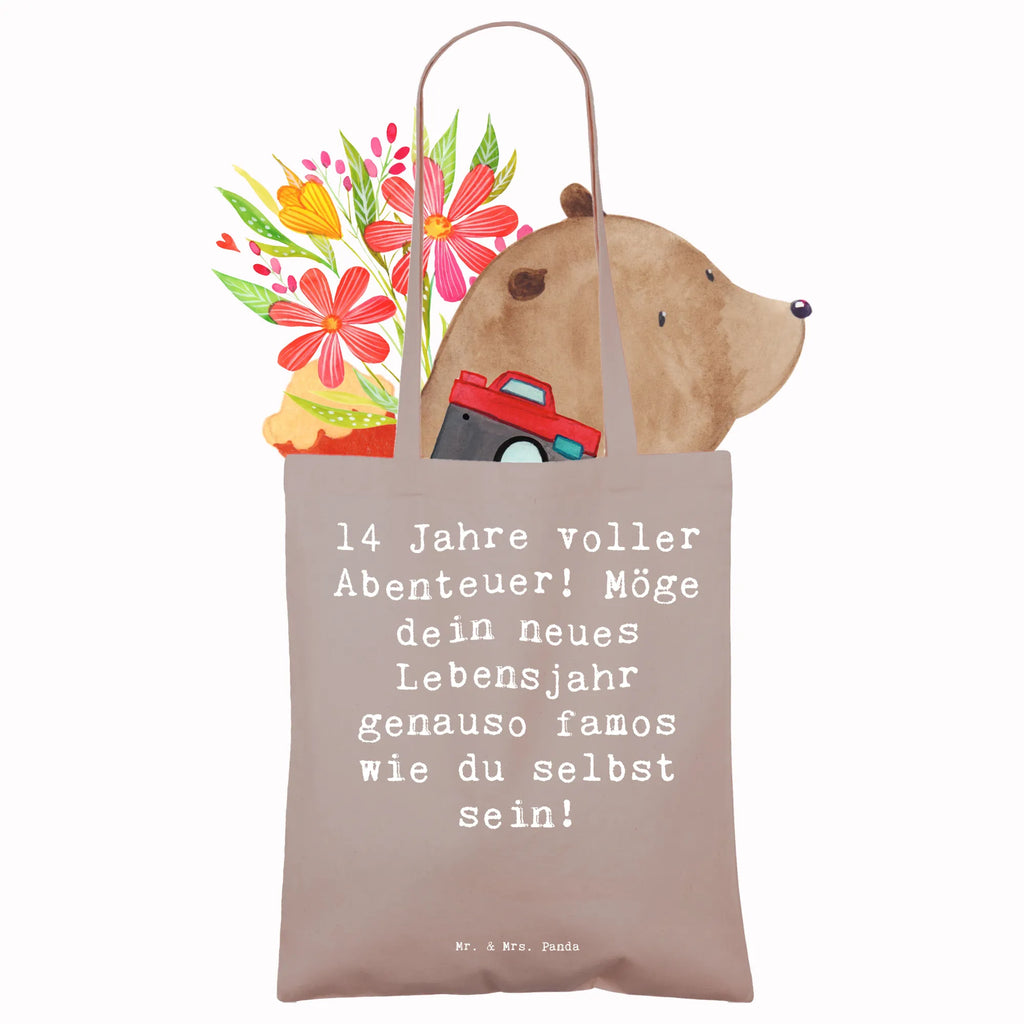 Tragetasche Spruch 14. Geburtstag Abenteuer Einkaufstüte, Strandtasche, Umhängetasche, Tasche, Laptoptasche, Stoffbeutel, Einkaufstasche, Schultertasche, Badetasche, Stofftasche, Tragetasche, Beutel, Shopper, Beuteltasche, Jutebeutel, Jutetasche, Geburtstag, Geburtstagsgeschenk, Geschenk