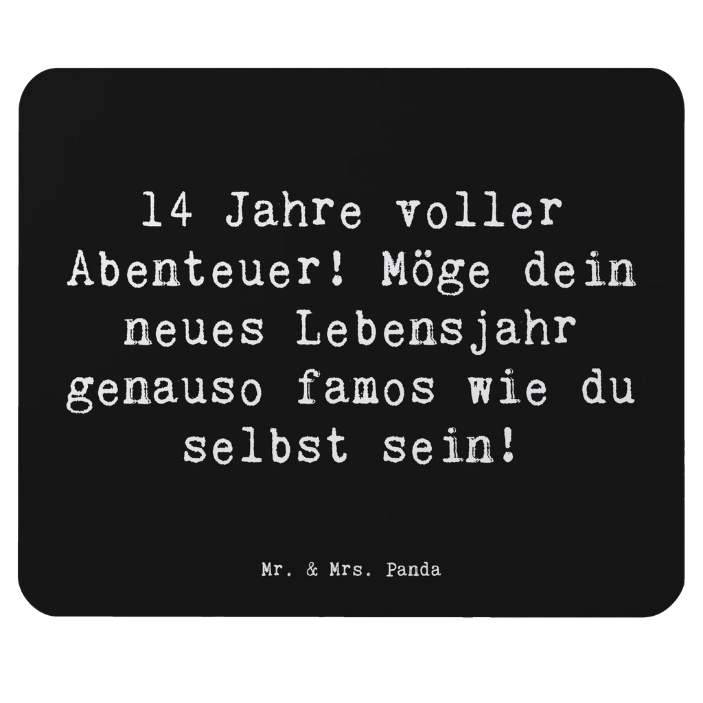 Mouse mat Saying 14 Jahre voller Abenteuer! Möge dein neues Lebensjahr genauso famos wie du selbst sein! Mausunterlage, Arbeitszimmer, Mauspad Büro, Büroausstattung, Computer zubehör, PC Zubehör, Einzigartiges Mauspad, Designer Mauspad, Mousepad, Mauspad, Geburtstag, Geburtstagsgeschenk, Geschenk