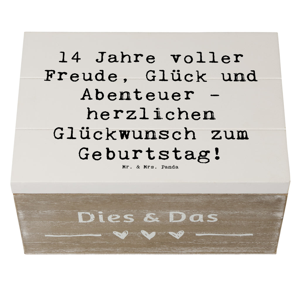 Holzkiste Spruch 14. Geburtstag Freude Holzkiste, XXL, Geschenkdose, Erinnerungskiste, Dekokiste, Geschenkbox, Aufbewahrungsbox, Schatulle, Kiste, Erinnerungsbox, Schatzkiste, Truhe, Geburtstag, Geburtstagsgeschenk, Geschenk