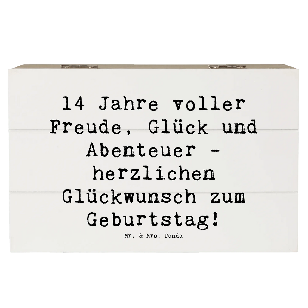 Holzkiste Spruch 14. Geburtstag Freude Holzkiste, XXL, Geschenkdose, Erinnerungskiste, Dekokiste, Geschenkbox, Aufbewahrungsbox, Schatulle, Kiste, Erinnerungsbox, Schatzkiste, Truhe, Geburtstag, Geburtstagsgeschenk, Geschenk