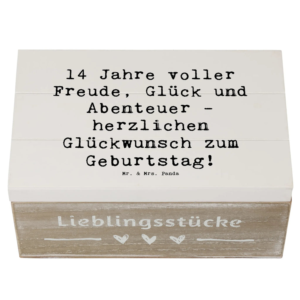 Holzkiste Spruch 14. Geburtstag Freude Holzkiste, XXL, Geschenkdose, Erinnerungskiste, Dekokiste, Geschenkbox, Aufbewahrungsbox, Schatulle, Kiste, Erinnerungsbox, Schatzkiste, Truhe, Geburtstag, Geburtstagsgeschenk, Geschenk
