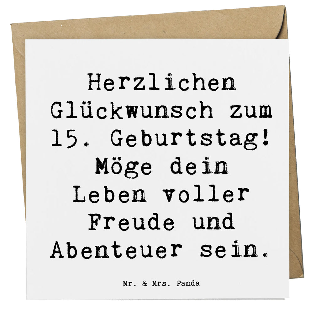 Deluxe Karte Spruch 15. Geburtstag Glückwünsche Klappkarte, Glückwunschkarte, Grußkarte, Karte, Hochwertige Klappkarte, Hochzeitskarte, Geburtstagskarte, Einladungskarte, Hochwertige Grußkarte, Geburtstag, Geburtstagsgeschenk, Geschenk