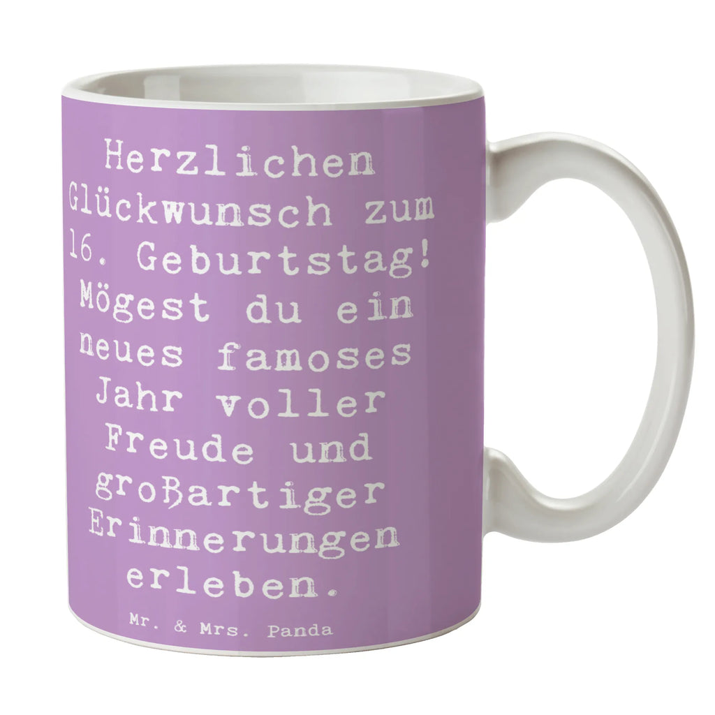 Tasse Spruch 16. Geburtstag Tasse mit Zitaten, Teetasse, Porzellantasse, Keramiktasse, Geschenktasse, Bürotasse, Kaffeetasse, Tasse mit Motiven, Tasse, Geburtstag, Geburtstagsgeschenk, Geschenk
