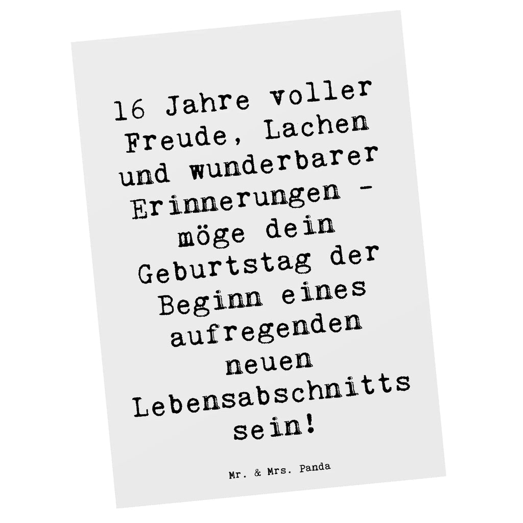 Postkarte Spruch 16. Geburtstag Freude Geschenkkarte, Dankeskarte, Grußkarte, Postkarte, Karte, Ansichtskarten, Einladungskarten Geburtstag, Einladungskarte, Ansichtskarte, Geburtstagskarte, Einladung, Einladung Geburtstag, Geburtstag, Geburtstagsgeschenk, Geschenk