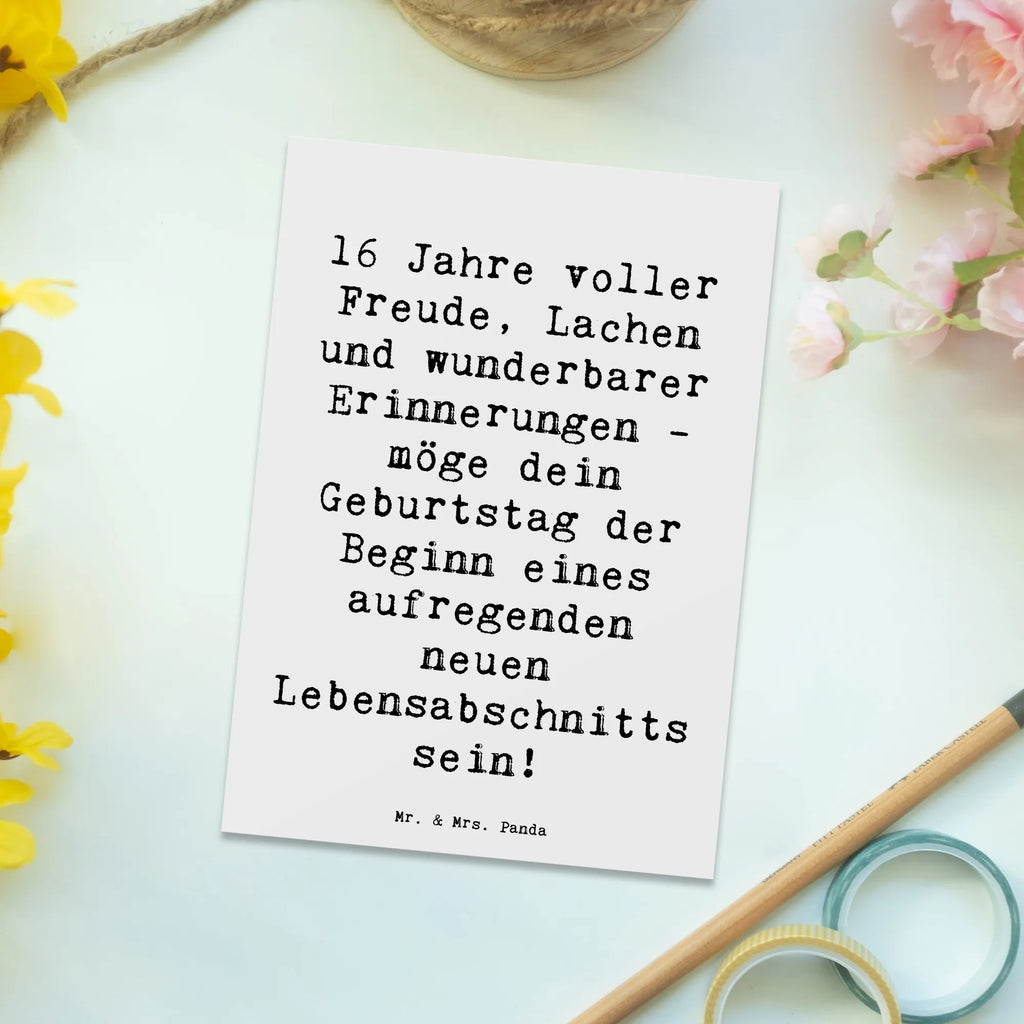 Postkarte Spruch 16. Geburtstag Freude Geschenkkarte, Dankeskarte, Grußkarte, Postkarte, Karte, Ansichtskarten, Einladungskarten Geburtstag, Einladungskarte, Ansichtskarte, Geburtstagskarte, Einladung, Einladung Geburtstag, Geburtstag, Geburtstagsgeschenk, Geschenk