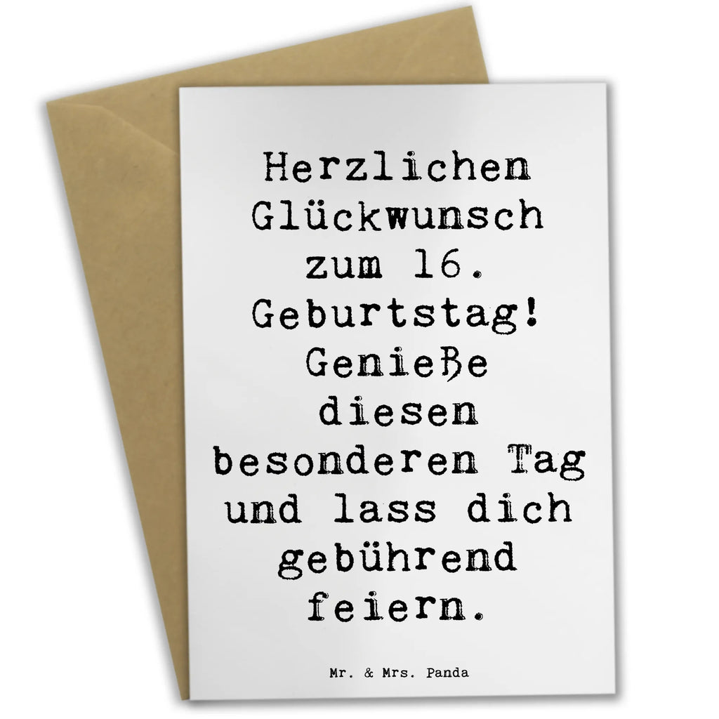 Grußkarte Spruch 16. Geburtstag Ansichtskarten, Einladungskarte, Glückwunschkarte, Grußkarte, Geburtstagskarte, Klappkarte, Hochzeitskarte, Karte, Geburtstag, Geburtstagsgeschenk, Geschenk