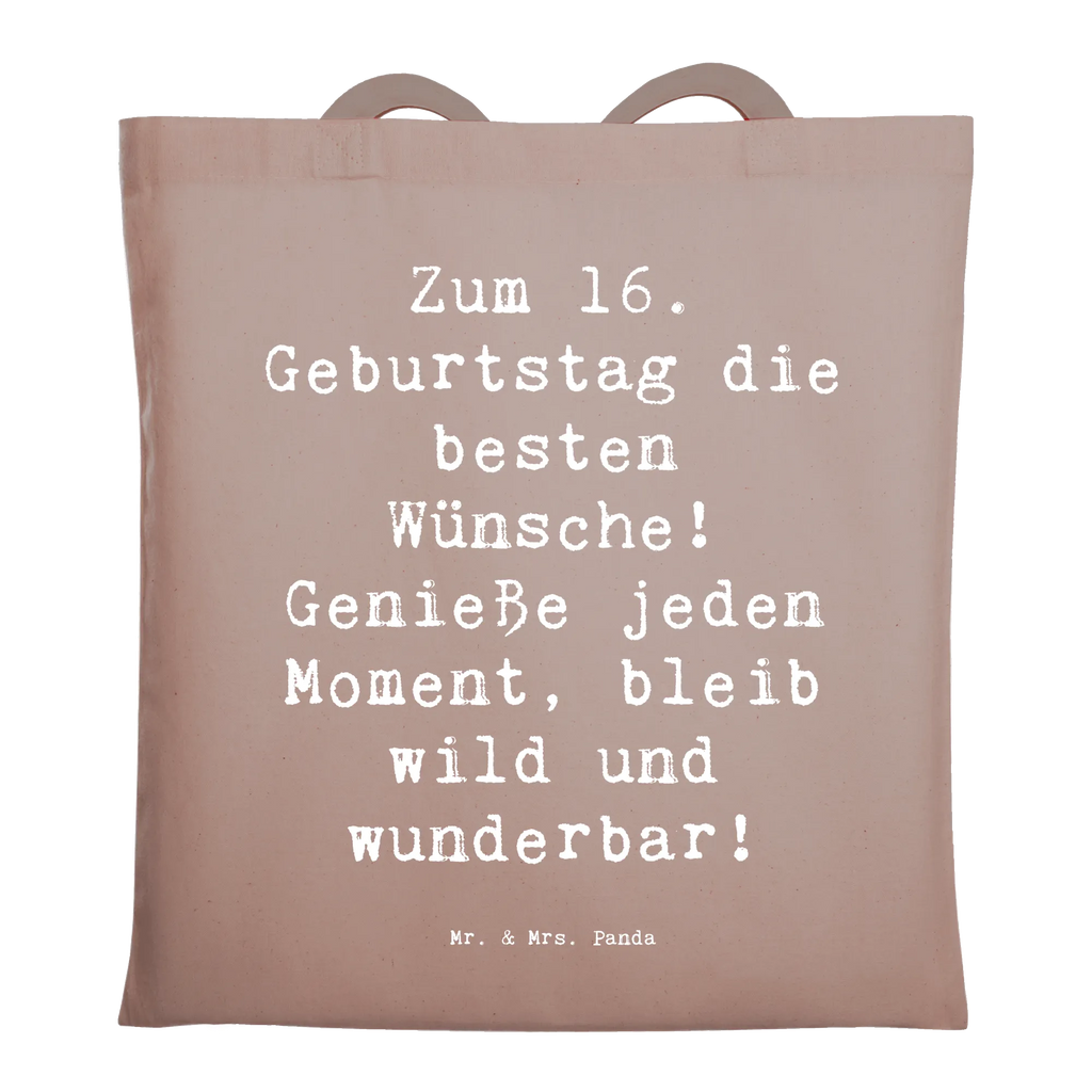 Tote bag Saying Zum 16. Geburtstag die besten Wünsche! Genieße jeden Moment, bleib wild und wunderbar! Beuteltasche, Beutel, Einkaufstasche, Jutebeutel, Stoffbeutel, Tasche, Shopper, Umhängetasche, Strandtasche, Schultertasche, Stofftasche, Tragetasche, Badetasche, Jutetasche, Einkaufstüte, Laptoptasche, Geburtstag, Geburtstagsgeschenk, Geschenk