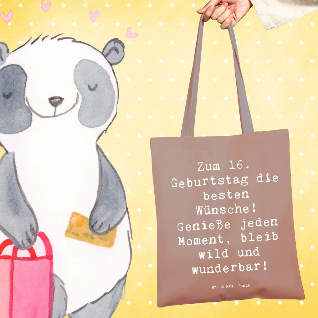 Tote bag Saying Zum 16. Geburtstag die besten Wünsche! Genieße jeden Moment, bleib wild und wunderbar! Beuteltasche, Beutel, Einkaufstasche, Jutebeutel, Stoffbeutel, Tasche, Shopper, Umhängetasche, Strandtasche, Schultertasche, Stofftasche, Tragetasche, Badetasche, Jutetasche, Einkaufstüte, Laptoptasche, Geburtstag, Geburtstagsgeschenk, Geschenk