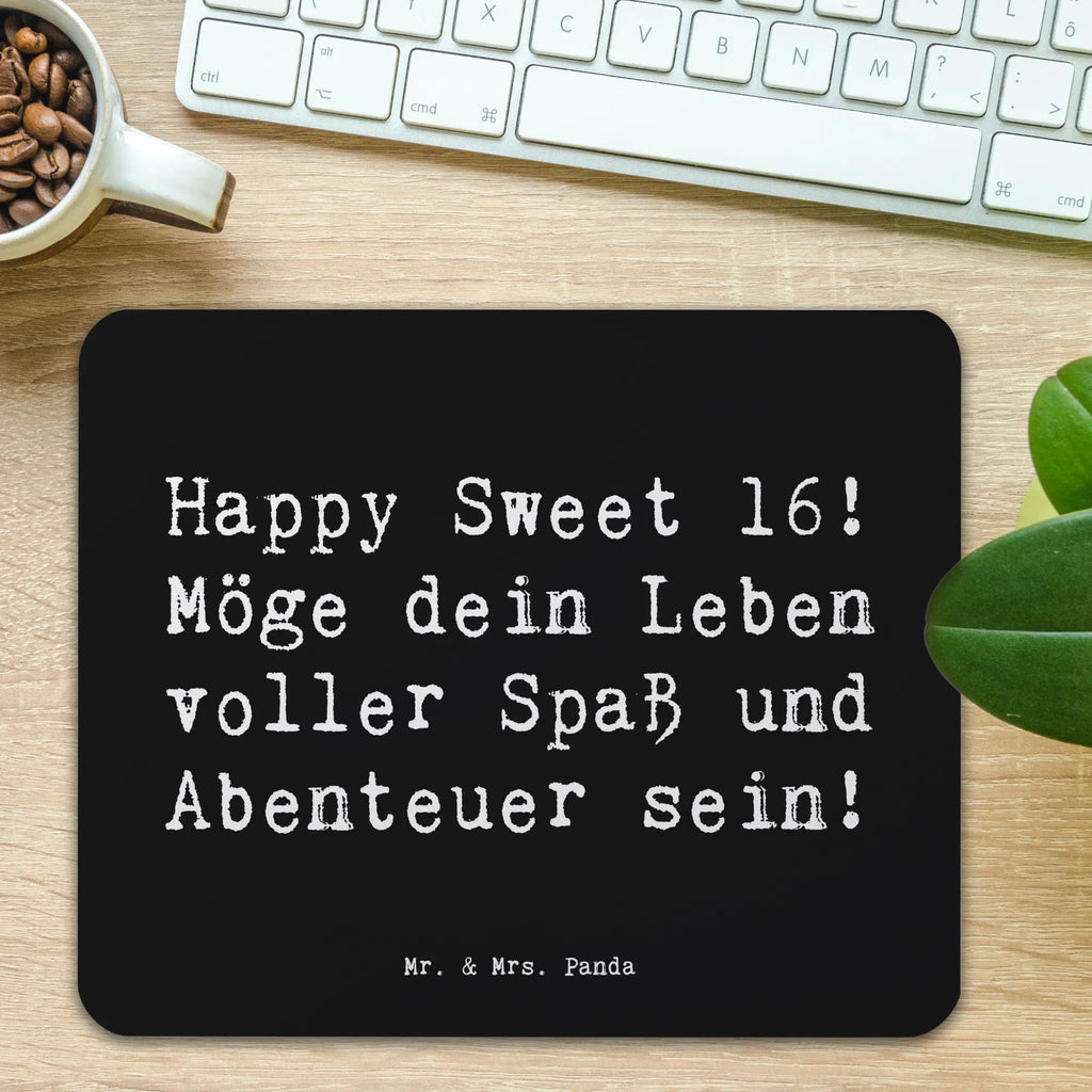 Mouse mat Saying Happy Sweet 16! Möge dein Leben voller Spaß und Abenteuer sein! Büroausstattung, Mausunterlage, Computer zubehör, PC Zubehör, Mauspad Büro, Mousepad, Designer Mauspad, Arbeitszimmer, Mauspad, Einzigartiges Mauspad, Geburtstag, Geburtstagsgeschenk, Geschenk