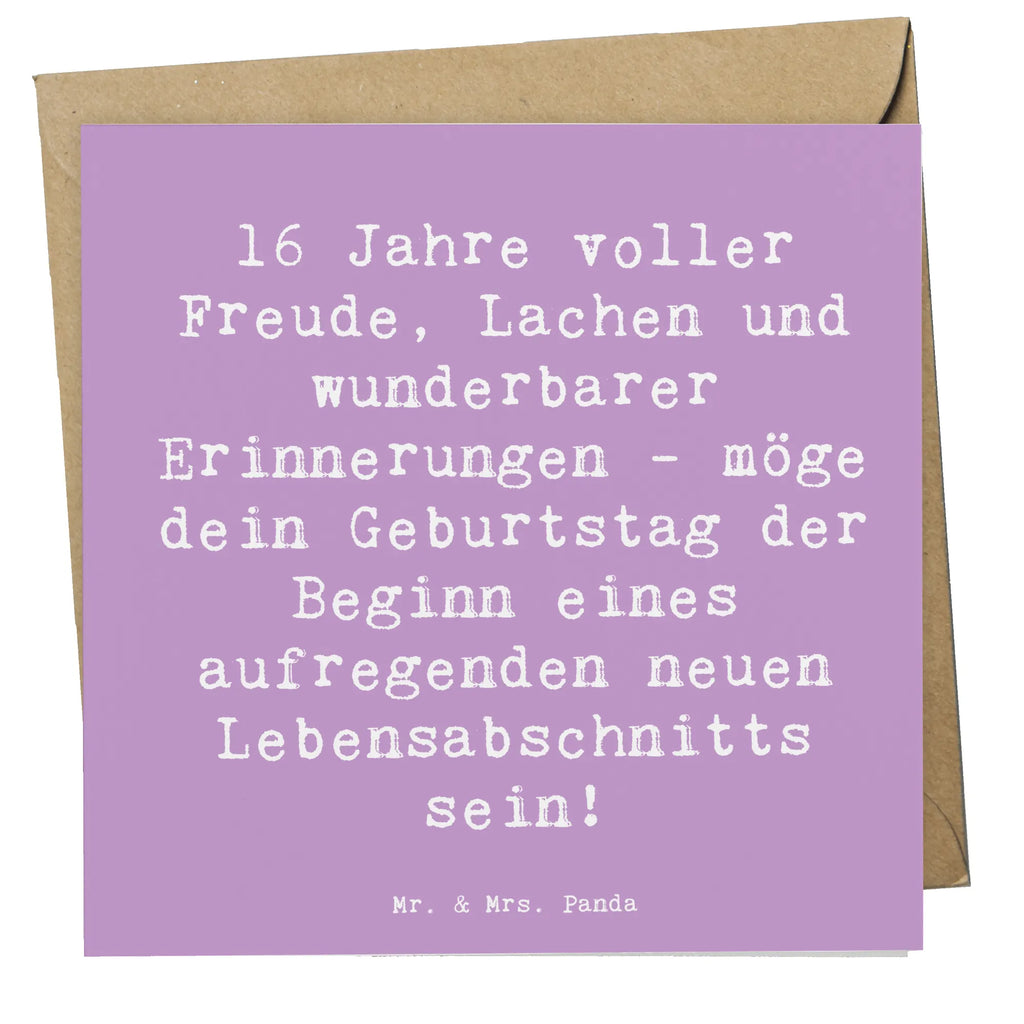 Deluxe Karte Spruch 16. Geburtstag Freude Hochwertige Klappkarte, Karte, Geburtstagskarte, Glückwunschkarte, Klappkarte, Hochzeitskarte, Hochwertige Grußkarte, Einladungskarte, Grußkarte, Geburtstag, Geburtstagsgeschenk, Geschenk