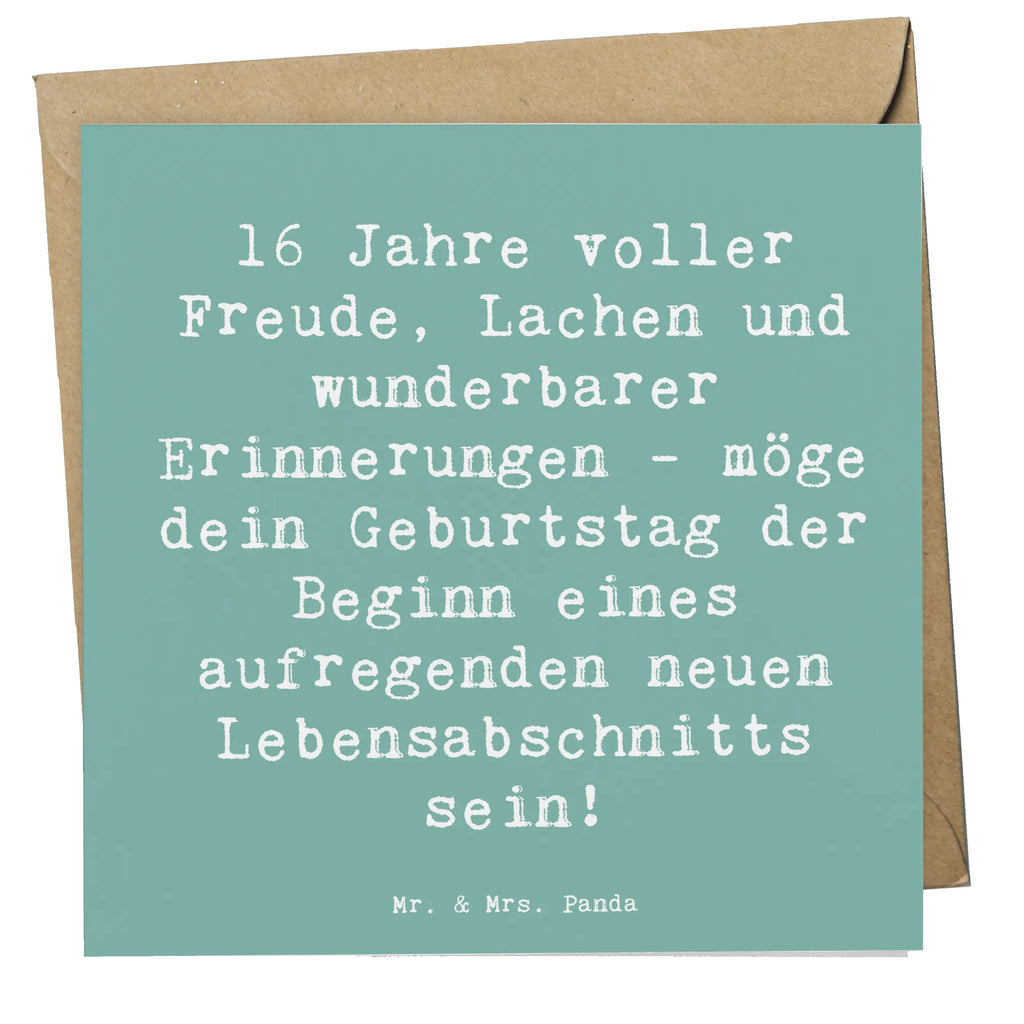 Deluxe Karte Spruch 16. Geburtstag Freude Hochwertige Klappkarte, Karte, Geburtstagskarte, Glückwunschkarte, Klappkarte, Hochzeitskarte, Hochwertige Grußkarte, Einladungskarte, Grußkarte, Geburtstag, Geburtstagsgeschenk, Geschenk