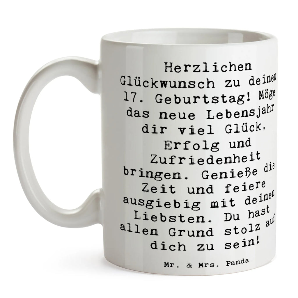 Tasse Spruch 17. Geburtstag Tasse mit Motiven, Teetasse, Tasse, Bürotasse, Porzellantasse, Kaffeetasse, Geschenktasse, Tasse mit Zitaten, Keramiktasse, Geburtstag, Geburtstagsgeschenk, Geschenk