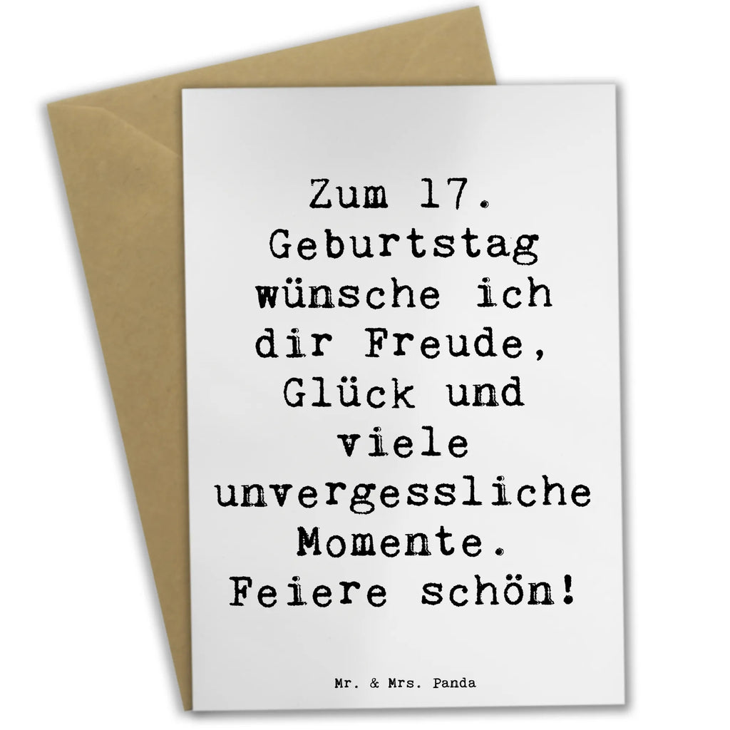 Grußkarte Spruch 17. Geburtstag Karte, Ansichtskarten, Glückwunschkarte, Klappkarte, Geburtstagskarte, Einladungskarte, Grußkarte, Hochzeitskarte, Geburtstag, Geburtstagsgeschenk, Geschenk