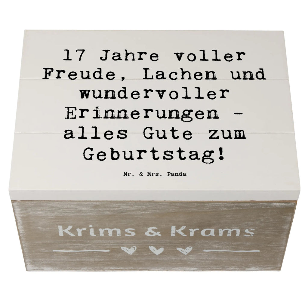 Holzkiste Spruch 17. Geburtstag Freude Geschenkdose, Geschenkbox, Schatzkiste, Kiste, XXL, Dekokiste, Truhe, Schatulle, Erinnerungsbox, Holzkiste, Aufbewahrungsbox, Erinnerungskiste, Geburtstag, Geburtstagsgeschenk, Geschenk