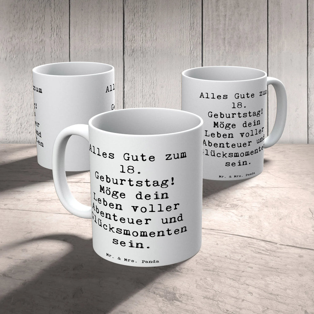 Tasse Spruch 18. Geburtstag Tasse mit Motiven, Porzellantasse, Tasse, Tasse mit Zitaten, Geschenktasse, Keramiktasse, Kaffeetasse, Teetasse, Bürotasse, Geburtstag, Geburtstagsgeschenk, Geschenk