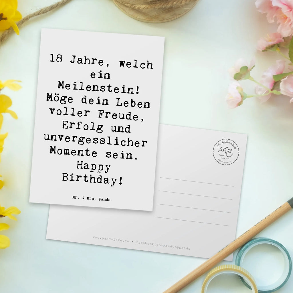 Postkarte Spruch 18. Geburtstag Meilenstein Dankeskarte, Einladungskarten Geburtstag, Einladungskarte, Ansichtskarten, Ansichtskarte, Karte, Geschenkkarte, Postkarte, Grußkarte, Geburtstagskarte, Einladung, Einladung Geburtstag, Geburtstag, Geburtstagsgeschenk, Geschenk