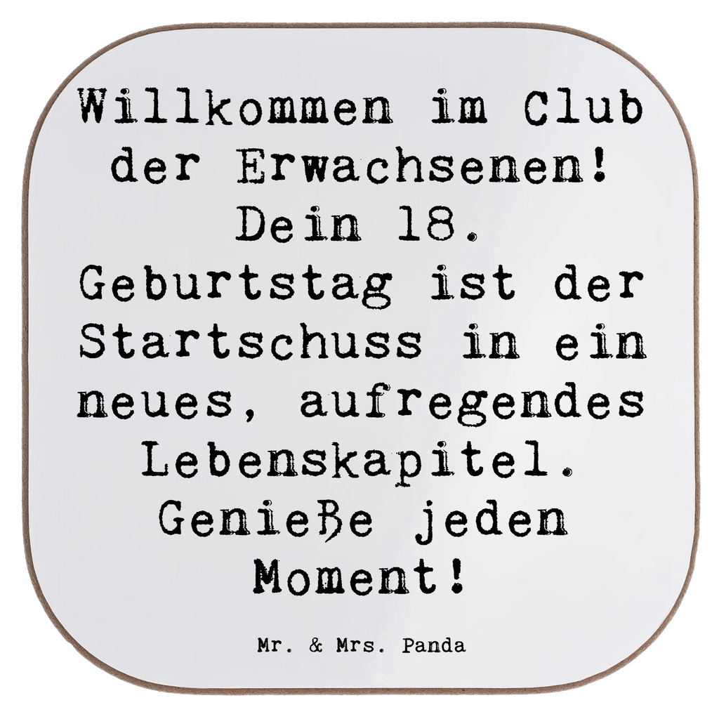 Square coaster Saying Willkommen im Club der Erwachsenen! Dein 18. Geburtstag ist der Startschuss in ein neues, aufregendes Lebenskapitel. Genieße jeden Moment! Untersetzer, Bierdeckel, Korkuntersetzer, Untersetzer Gläser, Getränkeuntersetzer, Untersetzer aus Holz, Holzuntersetzer, Untersetzer Holz, Tassen Untersetzer, Untersetzer Design, Glasuntersetzer, Untersetzer für Gläser, Geburtstag, Geburtstagsgeschenk, Geschenk