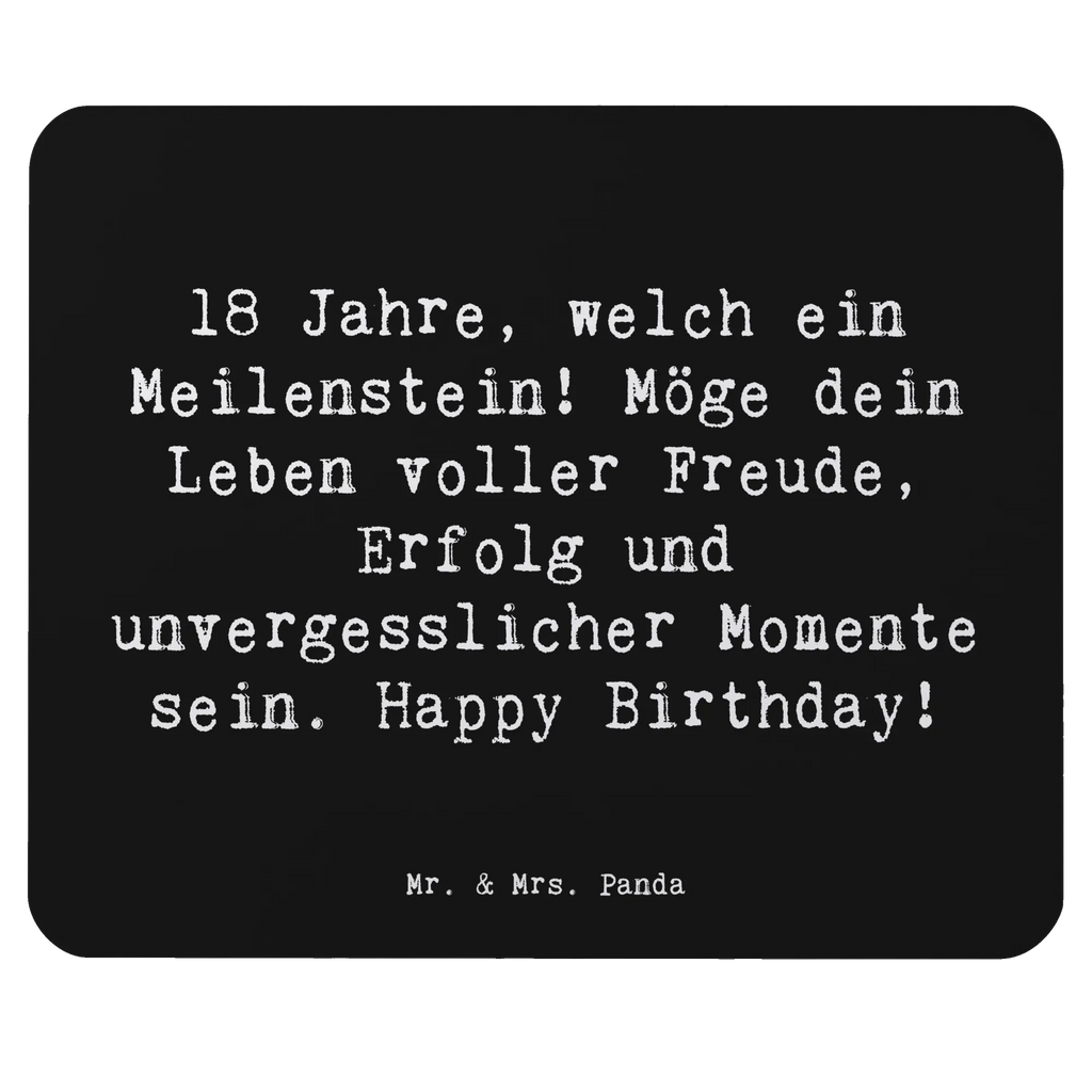 Mouse mat Saying 18 Jahre, welch ein Meilenstein! Möge dein Leben voller Freude, Erfolg und unvergesslicher Momente sein. Happy Birthday! PC Zubehör, Mousepad, Büroausstattung, Einzigartiges Mauspad, Mauspad Büro, Arbeitszimmer, Mauspad, Mausunterlage, Designer Mauspad, Computer zubehör, Geburtstag, Geburtstagsgeschenk, Geschenk