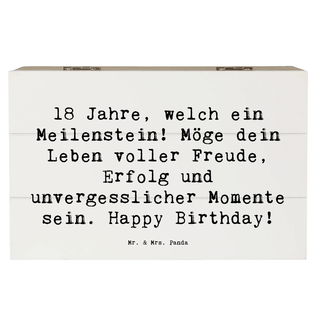 Holzkiste Spruch 18. Geburtstag Meilenstein Erinnerungskiste, Kiste, Erinnerungsbox, XXL, Schatzkiste, Geschenkdose, Schatulle, Holzkiste, Dekokiste, Geschenkbox, Truhe, Aufbewahrungsbox, Geburtstag, Geburtstagsgeschenk, Geschenk